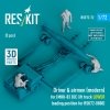 RESKIT RSF72-0072 Driver & airmen (modern) (3 pcs) (MHU-83 D/E lift truck LOWER loading position for RSK72-0008) (3D Printed) 1/72